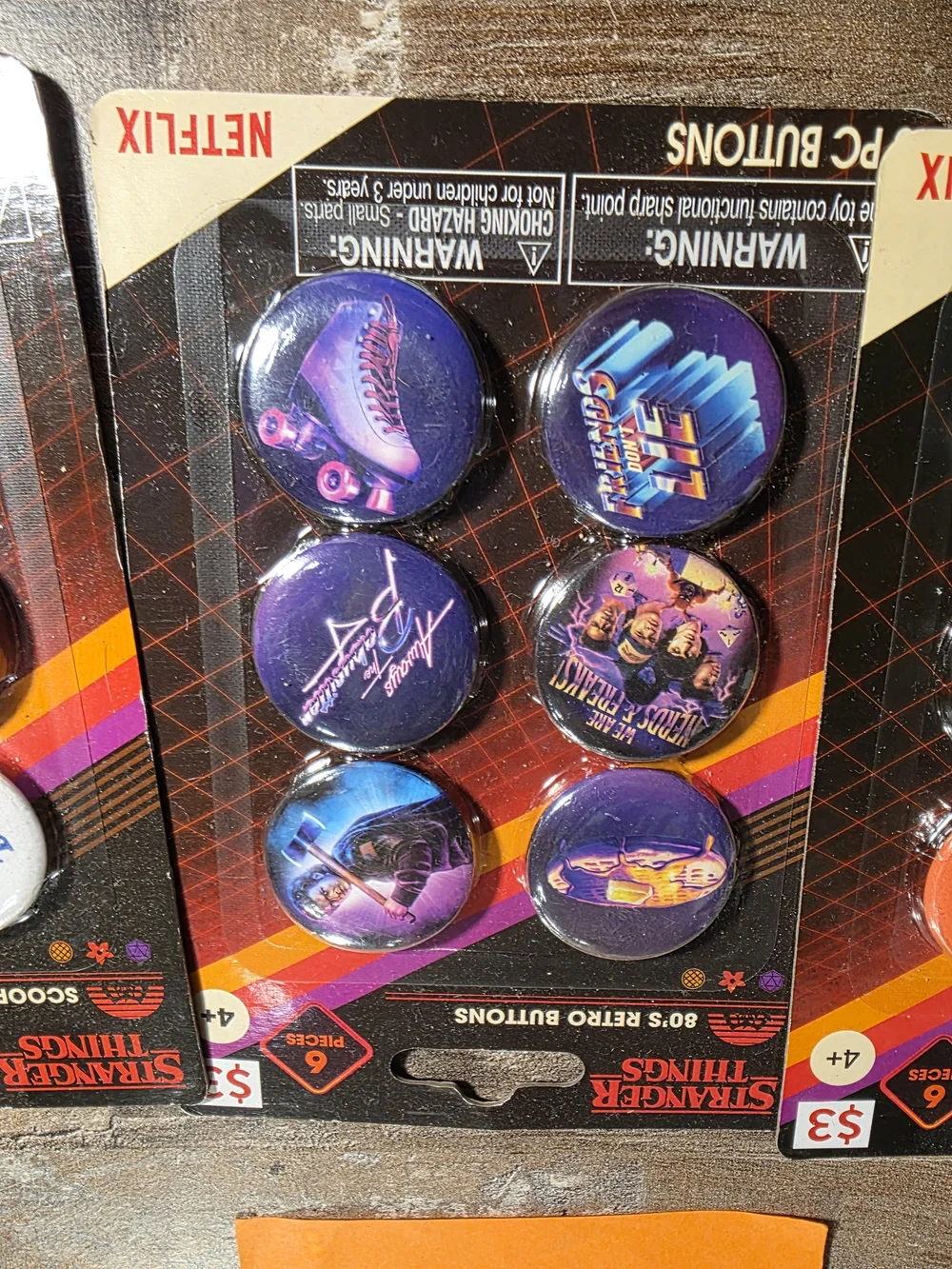 Netflix Stranger Things Party Button Pack - Multicolor Assortment